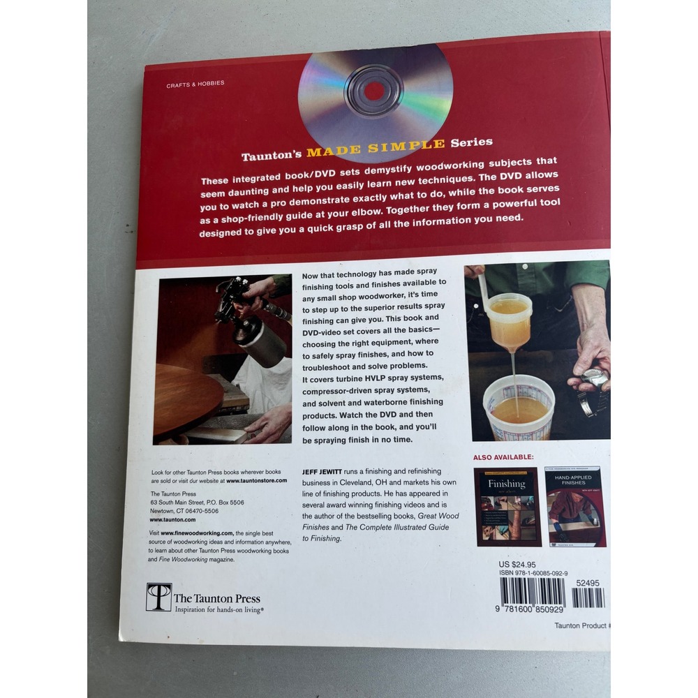 Spray Finishing Made Simple Jeff Jewitt Taunton Press Book DVD 9781600850929 - Picture 6 of 11